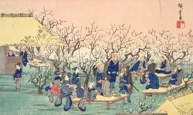 浮世絵、江戸自慢三十六興豊国二代広重合筆画 豊国三代・広重二代 江戸自慢三十六興 梅やしき 漬梅 | 浮世絵