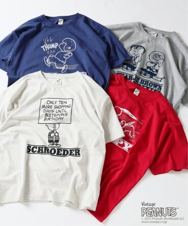 PEANUTS×SPORTS WEAR by relume 別注 プリント Tシャツ