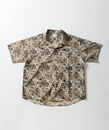 特別感のある一着を… bunai 別注 KALAMKARI プリント 半袖シャツ