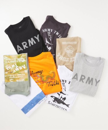 別注アーミーツイルプリントTシャツ