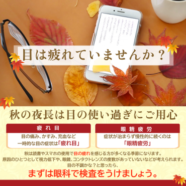 目は疲れていませんか？
